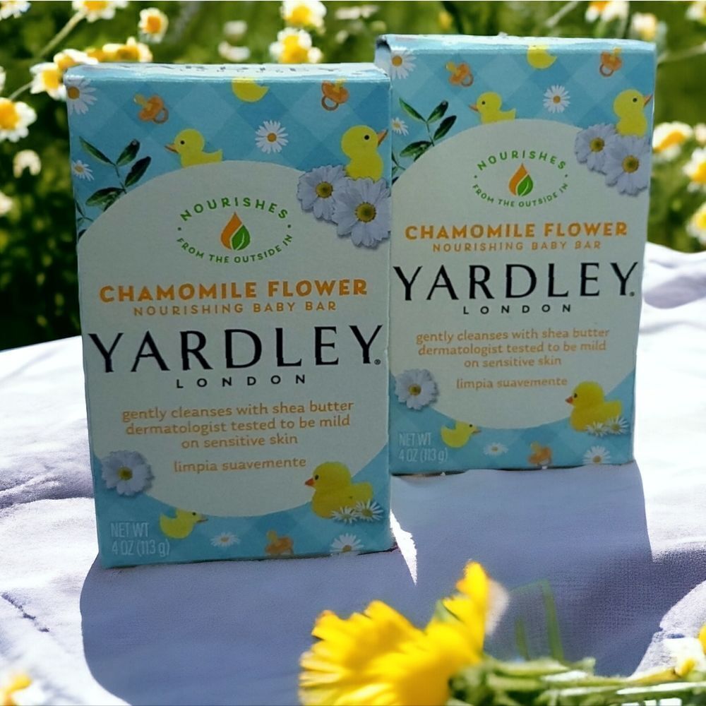 BABY Bath Bar 2-Pack YARDLEY LONDON Chamomile Blossom Nourishing Sensitive  NWT